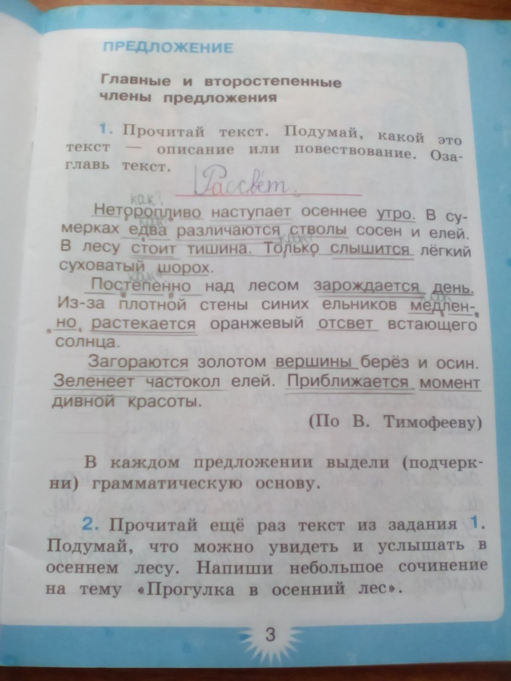 Гдз рабочая тетрадь русский язык 3 класс зеленина 1 часть