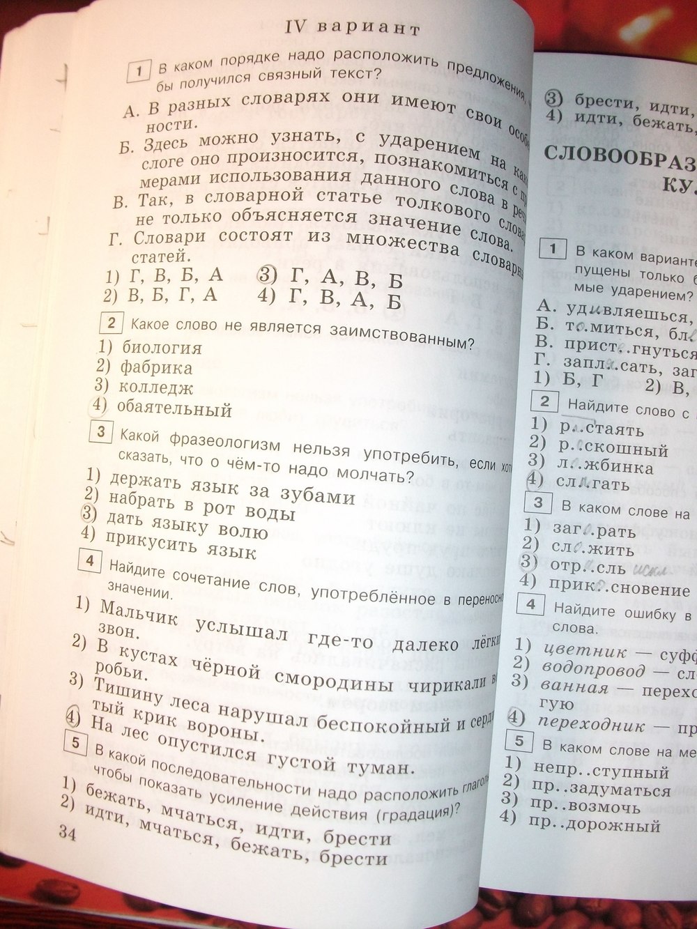 Гдз по тестом по русскому языку 7 класс богданова