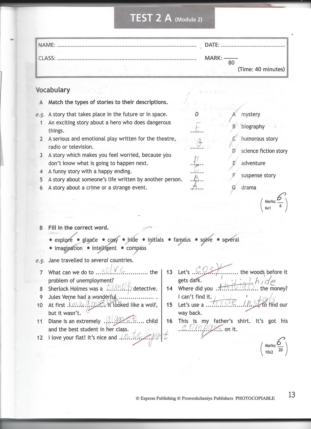 Тест бук по английскому языку 7 класс